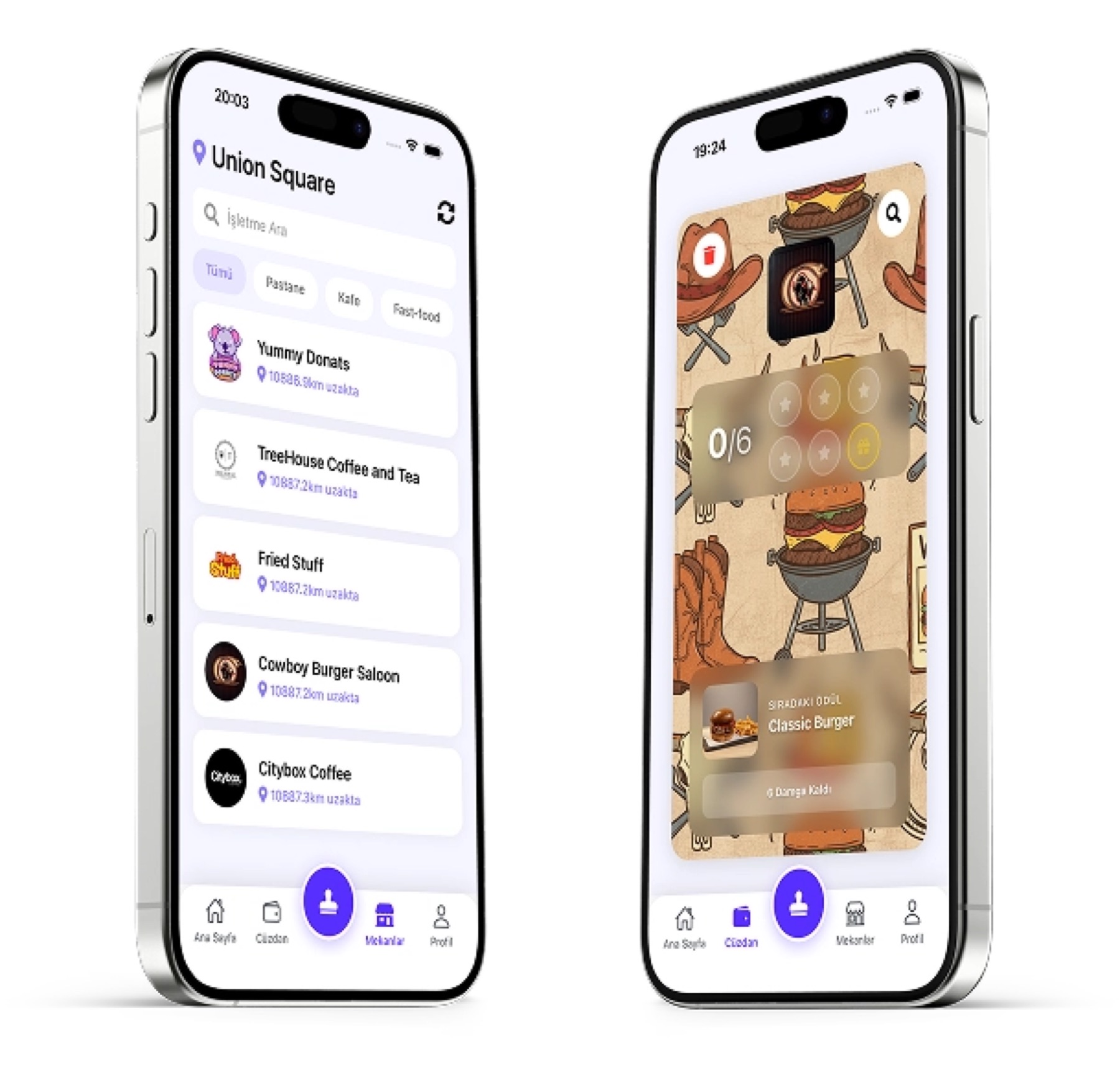 Stampie app screens